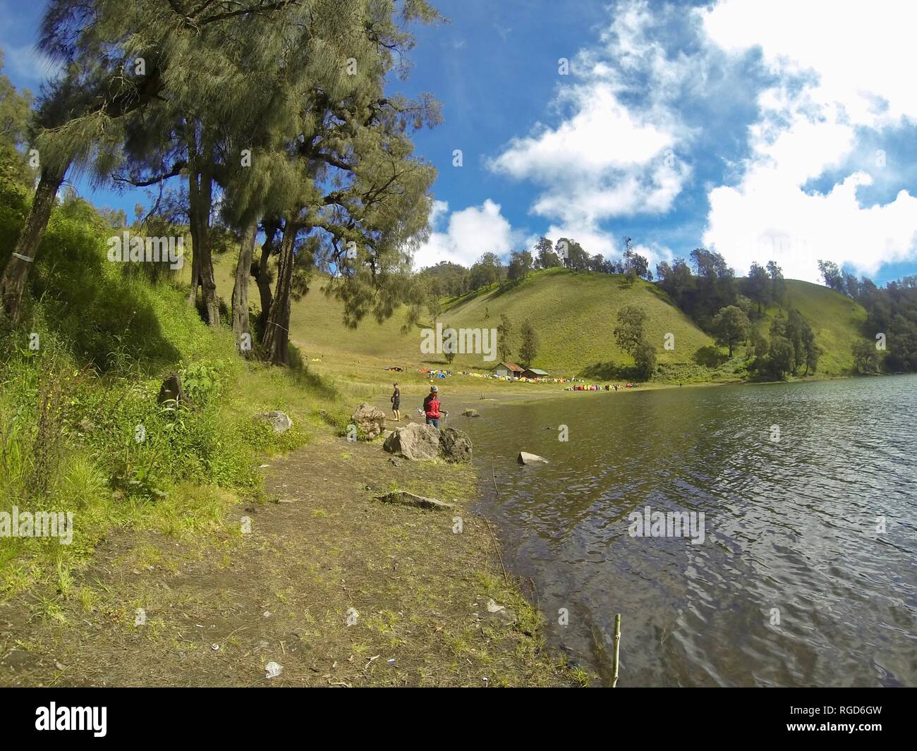 Le mont Semeru Randonnées Banque D'Images