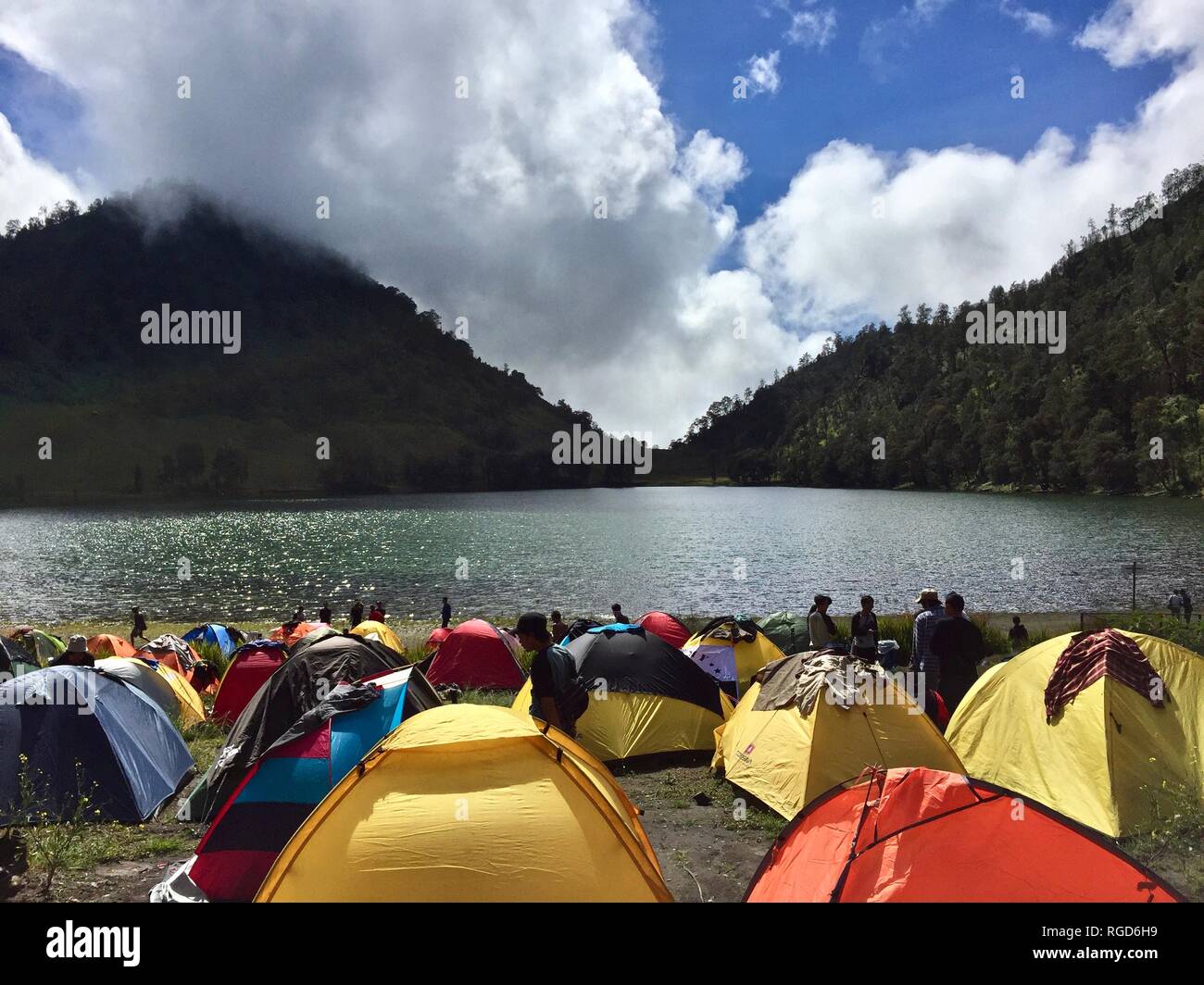 Le mont Semeru Randonnées Banque D'Images