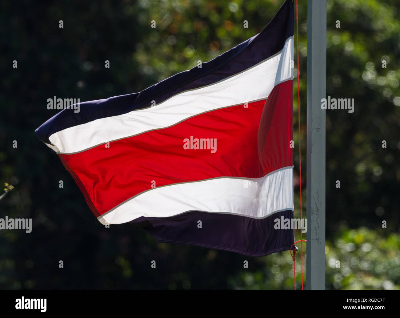 Le drapeau du Costa Rica. Banque D'Images