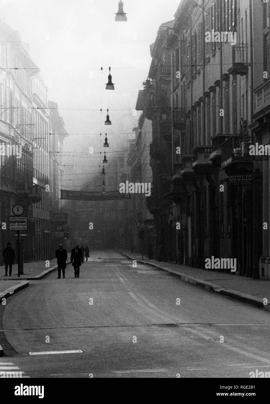 L'Italie, Lombardie, Milan Via Monte Napoleone, 1976 Banque D'Images