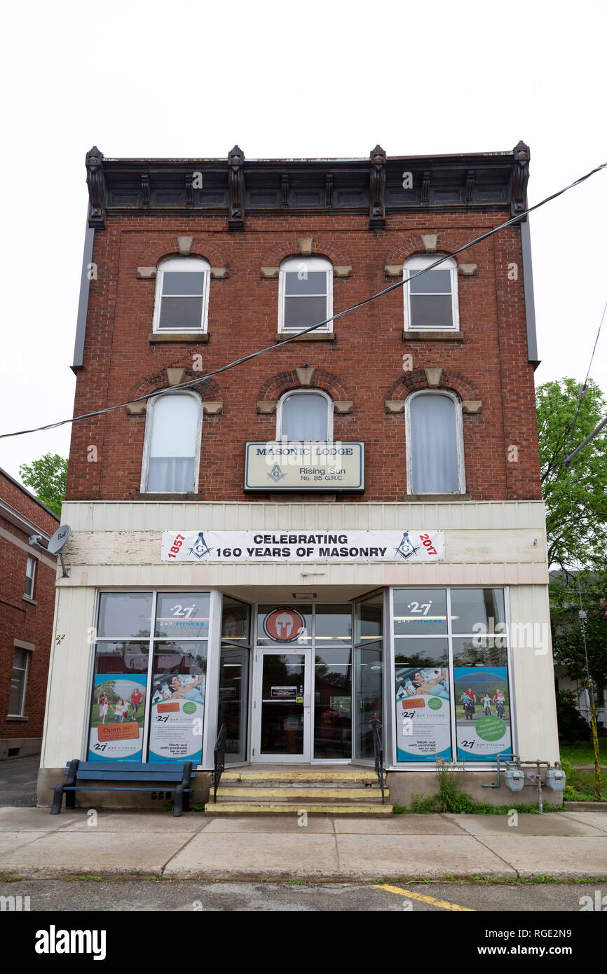 Gananoque en Ontario, Canada. La ville est considérée comme une passerelle vers la région des Mille-Îles, à la frontière des États-Unis et du Canada. Banque D'Images