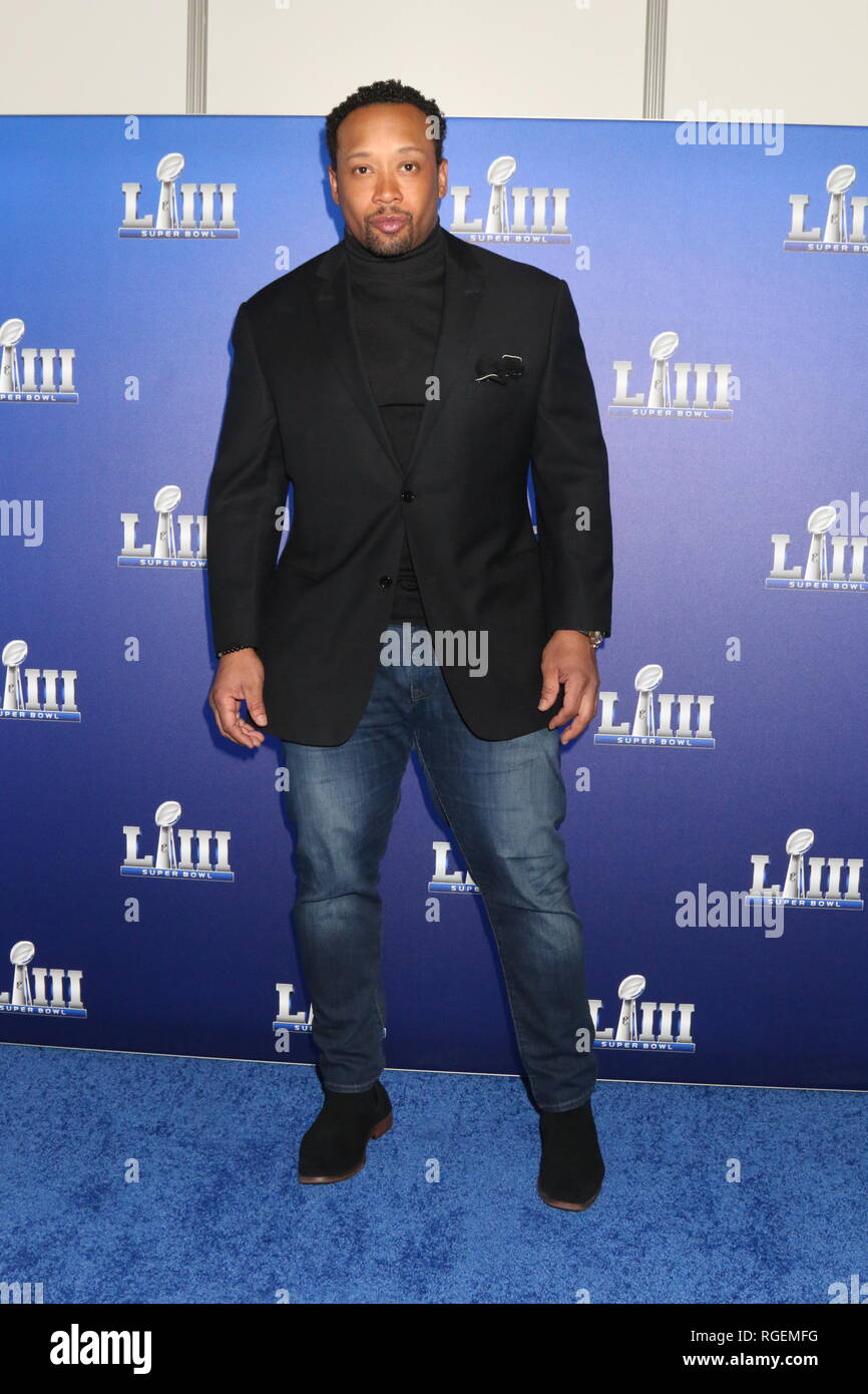 Atlanta, GA, USA. 28 janvier, 2019. Jamal Anderson prend la parole à l'expérience de la NFL avec Jamal Anderson au Georgia World Congress Center à Atlanta, Géorgie le 29 janvier 2019. Walik Goshorn Crédit : Punch/media/Alamy Live News Banque D'Images