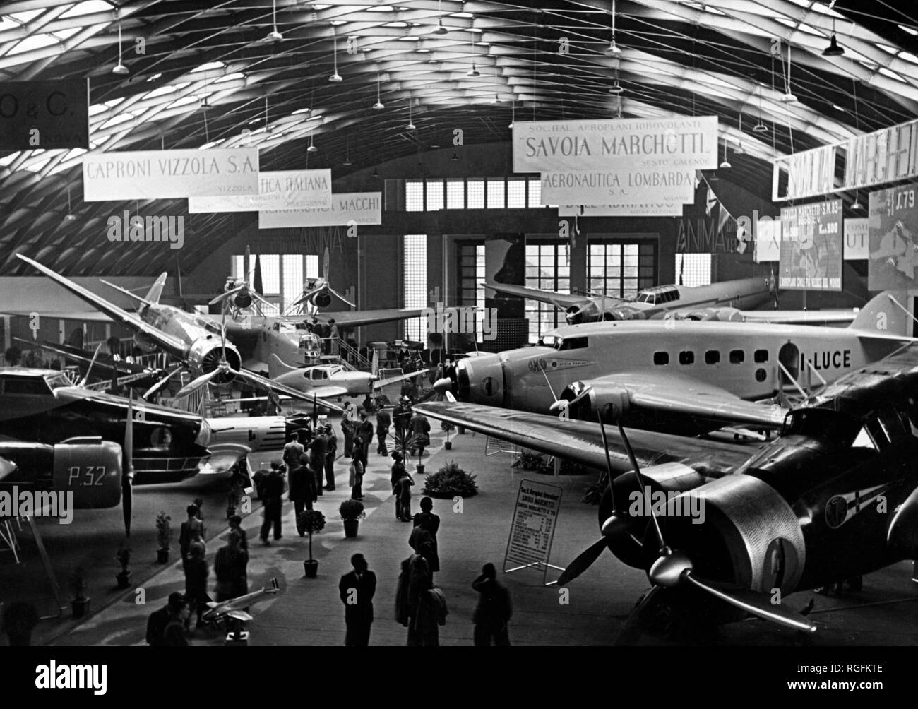 Exposition de Milan, avions, 1935 Banque D'Images