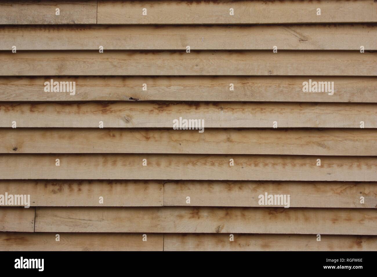 Finition Naturelle en chêne bardage / weatherboarding Banque D'Images
