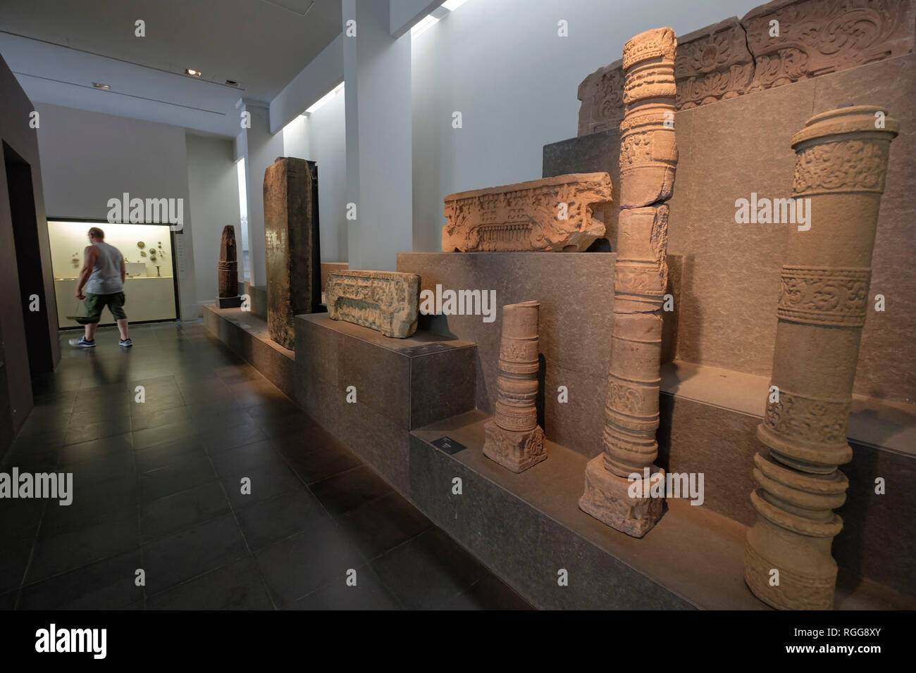 La civilisation Champa artefacts au Musée de l'histoire à Ho Chi Minh City, Vietnam, Asie Banque D'Images