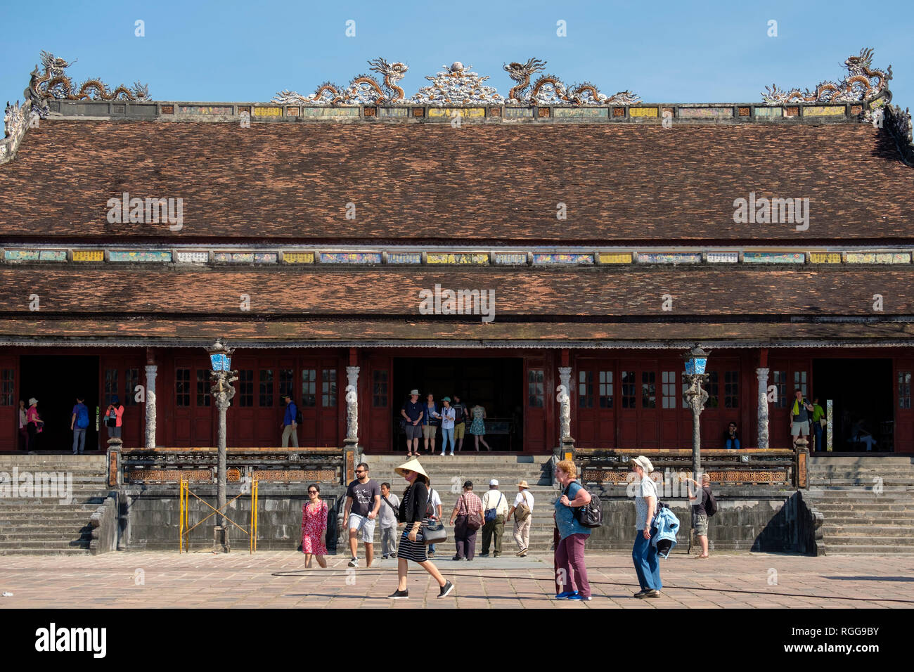 La Citadelle impériale de Hue, Vietnam, Asie Banque D'Images