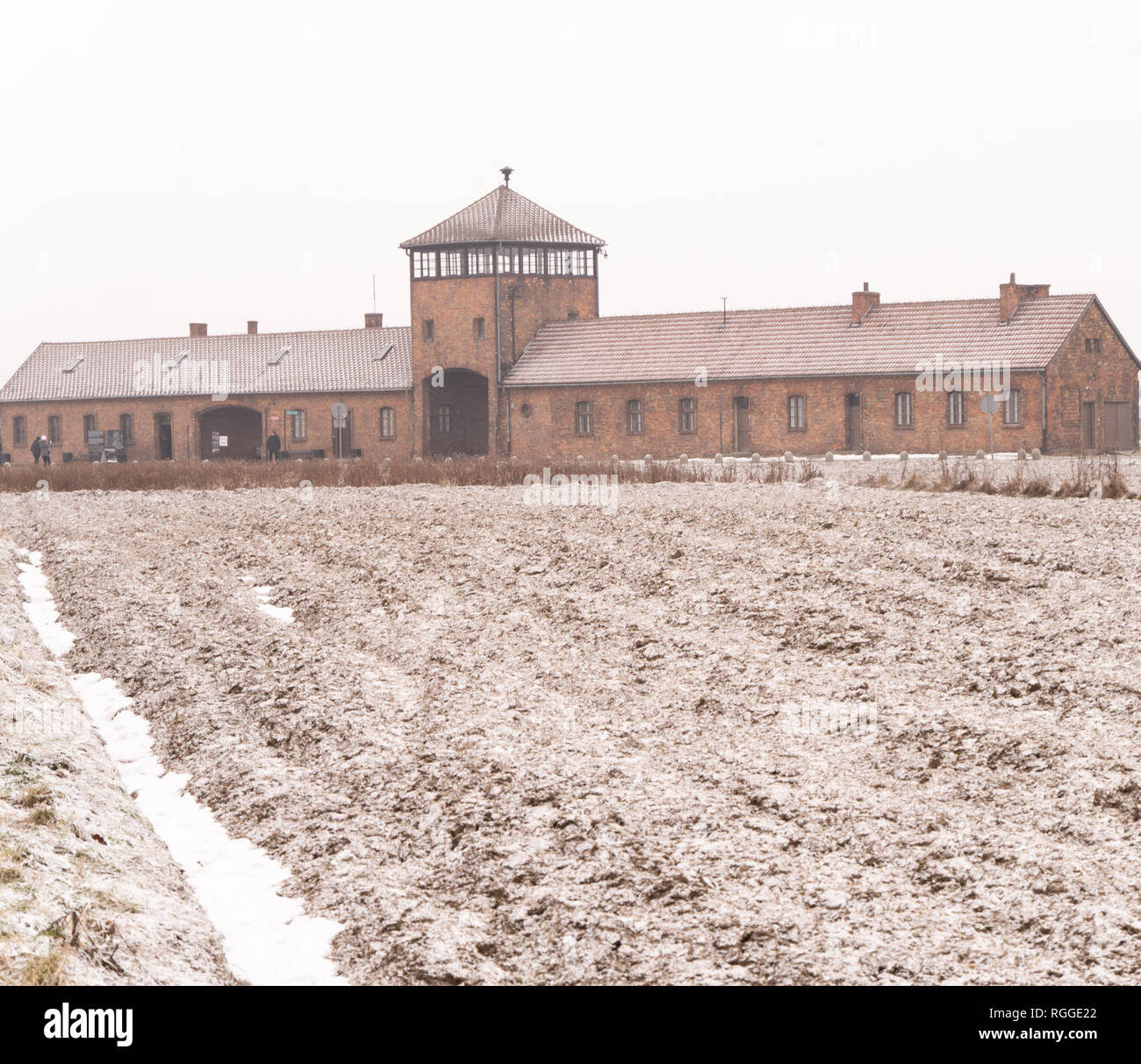 Auschwitz II-Birkenau, camp de concentration et d'extermination d'Oswiecim, Pologne Banque D'Images