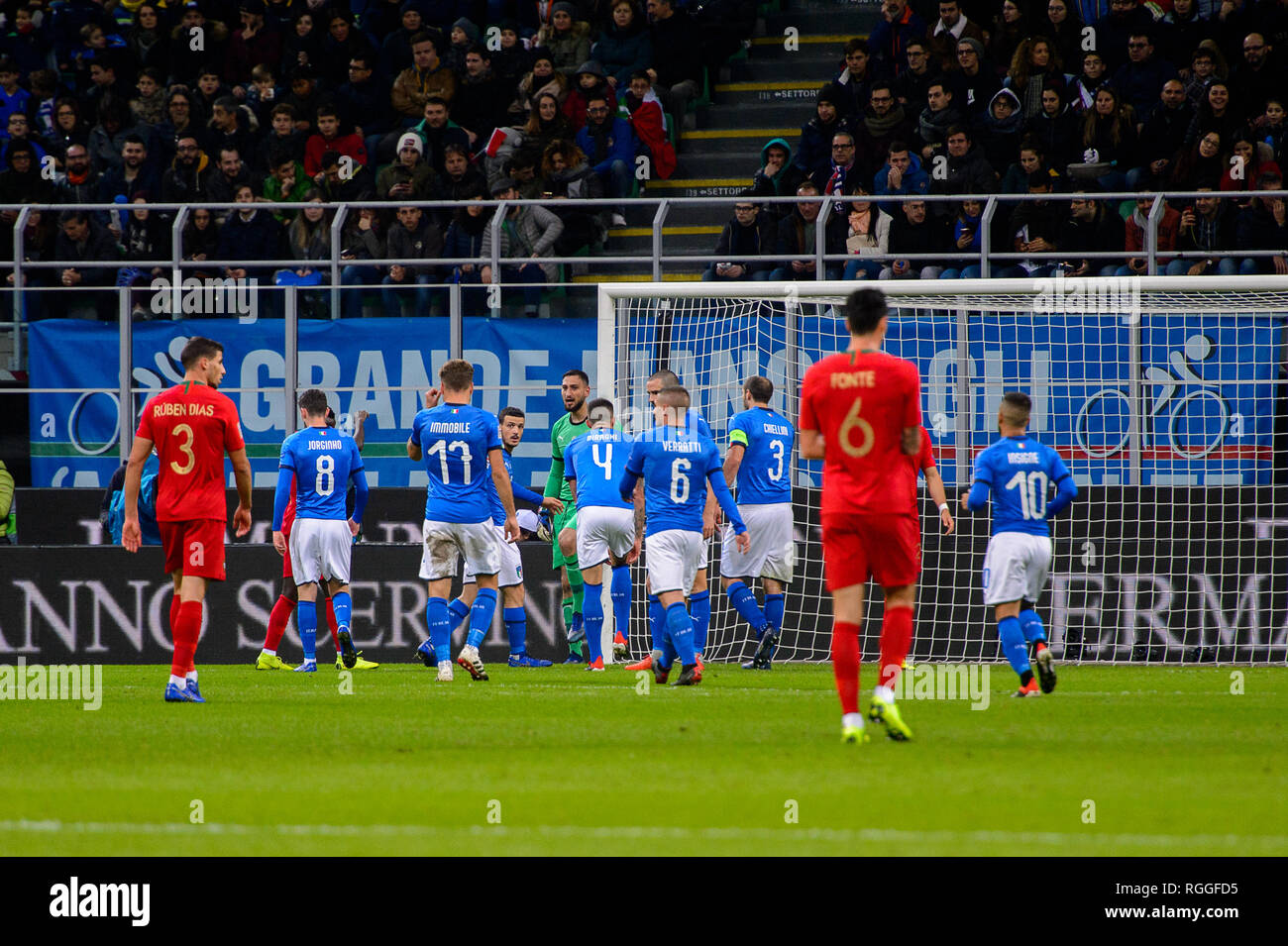 MILAN - NOV 17, 2018 : José Fonte 6. Italie - Portugal. Ligue des Nations Unies de l'UEFA. Giuseppe Meazza. Banque D'Images