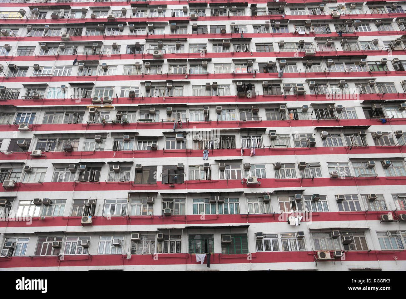 Offres et demandes de logement, Immeuble, Yau Ma Tei, Kowloon, Hong Kong, Chine, Asie Banque D'Images