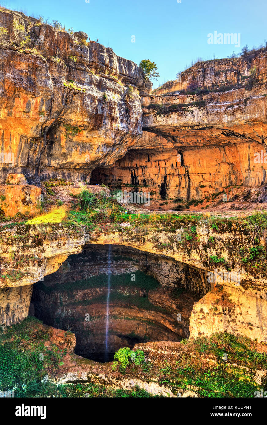 Gorge Baatara à Tannourine, Liban doline Banque D'Images