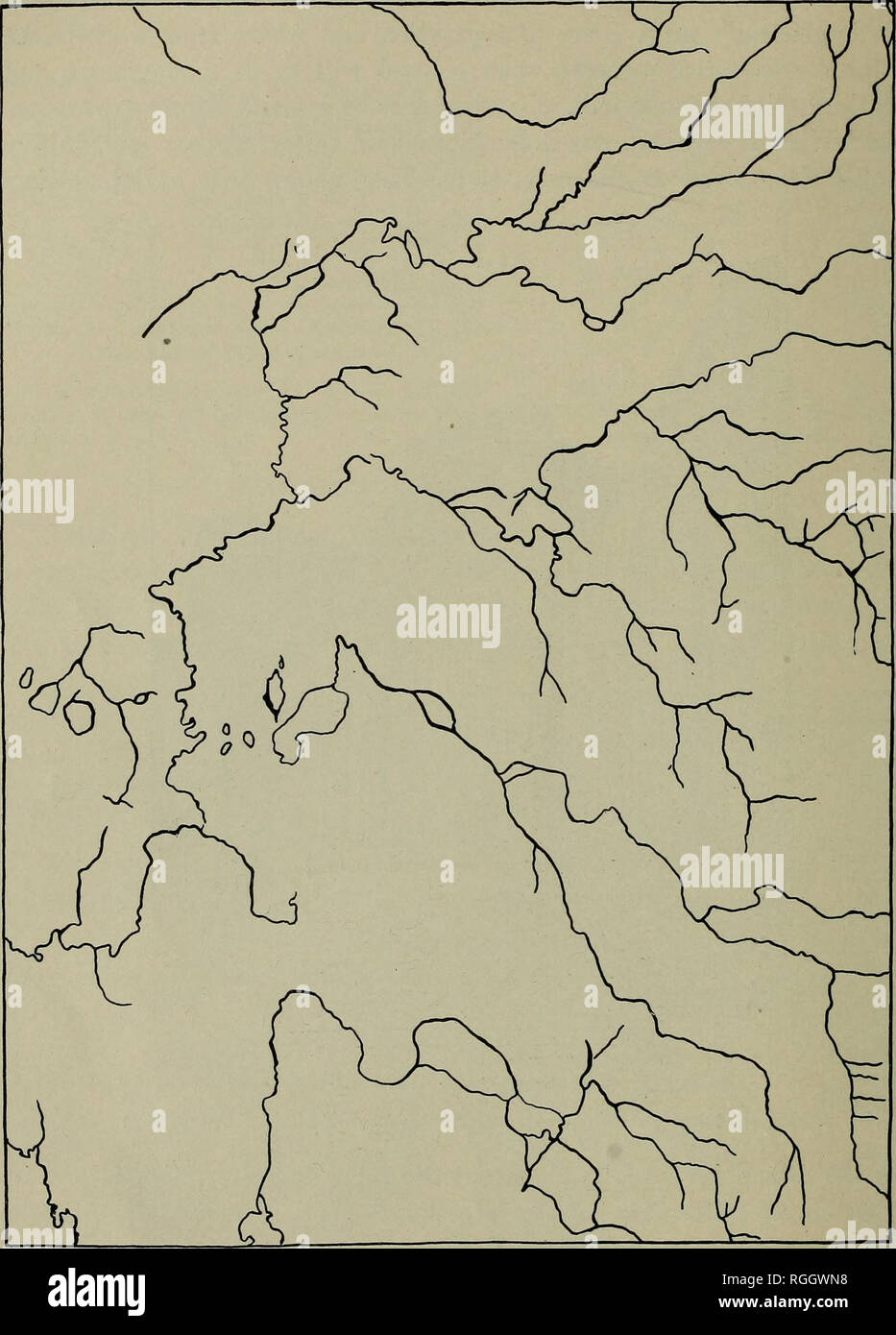 . Bulletin de la Société géologique d'Amérique. La géologie. 136 W. H. HOBBS UNE RÉPÉTITION DE MOTIFS DANS LA STRUCTURE DE LA TERRE dans les régions semi-arides, où de même le tapis des matières végétales. Figure 13.-Drainage Plan de l'RedfieM Quadrangle, Dakota du Sud montrant le contrôle du réseau de drainage par un système de fractures. (Après le U.S. Geological Survey) fait défaut, et en particulier sur les plateaux, où des travaux de gel est susceptible d'être efficace, un contrôle fort de la direction de drainage est d'être regardé. Veuillez noter que ces images sont extraites de la page numérisée des images qui peuvent avoir été améliorer numériquement Banque D'Images