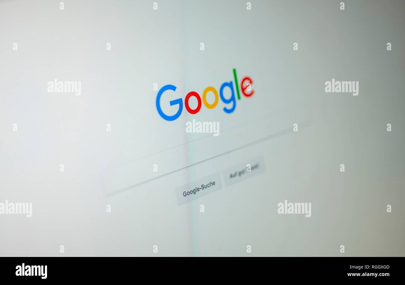 Google, d'accueil, moteur de recherche, Internet, écran, Allemagne Banque D'Images
