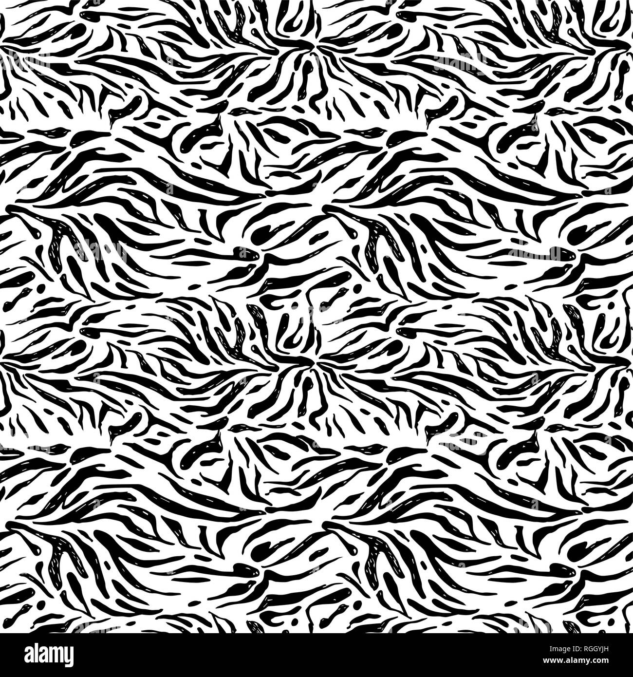 Fashion la peau d'animaux. Zebra texturés. motif transparent Arrière-plan de la nature. Illustration de Vecteur