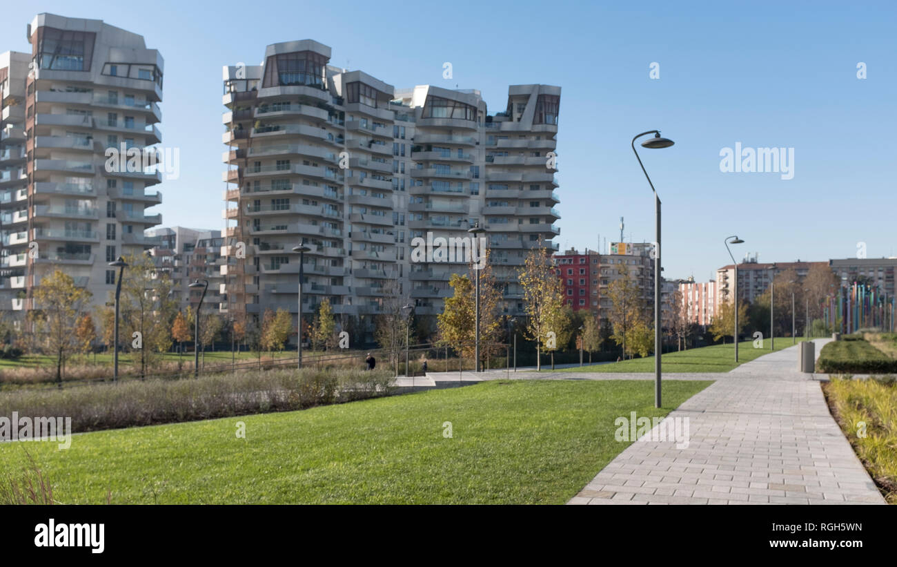 Le CityLife complexe résidentiel conçu par Daniel Libeskind Banque D'Images