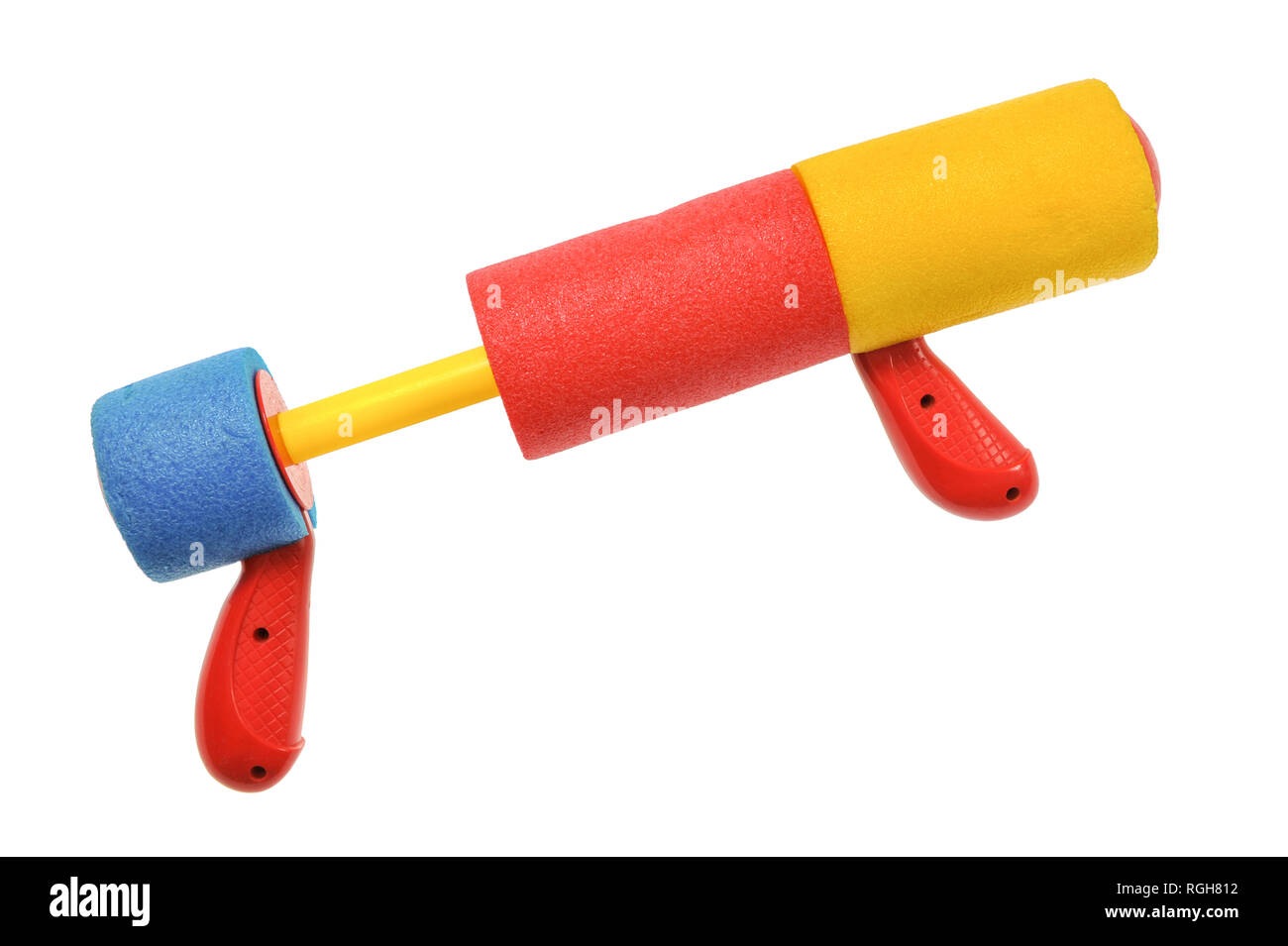 Pistolet à eau toy isolé sur fond blanc Banque D'Images