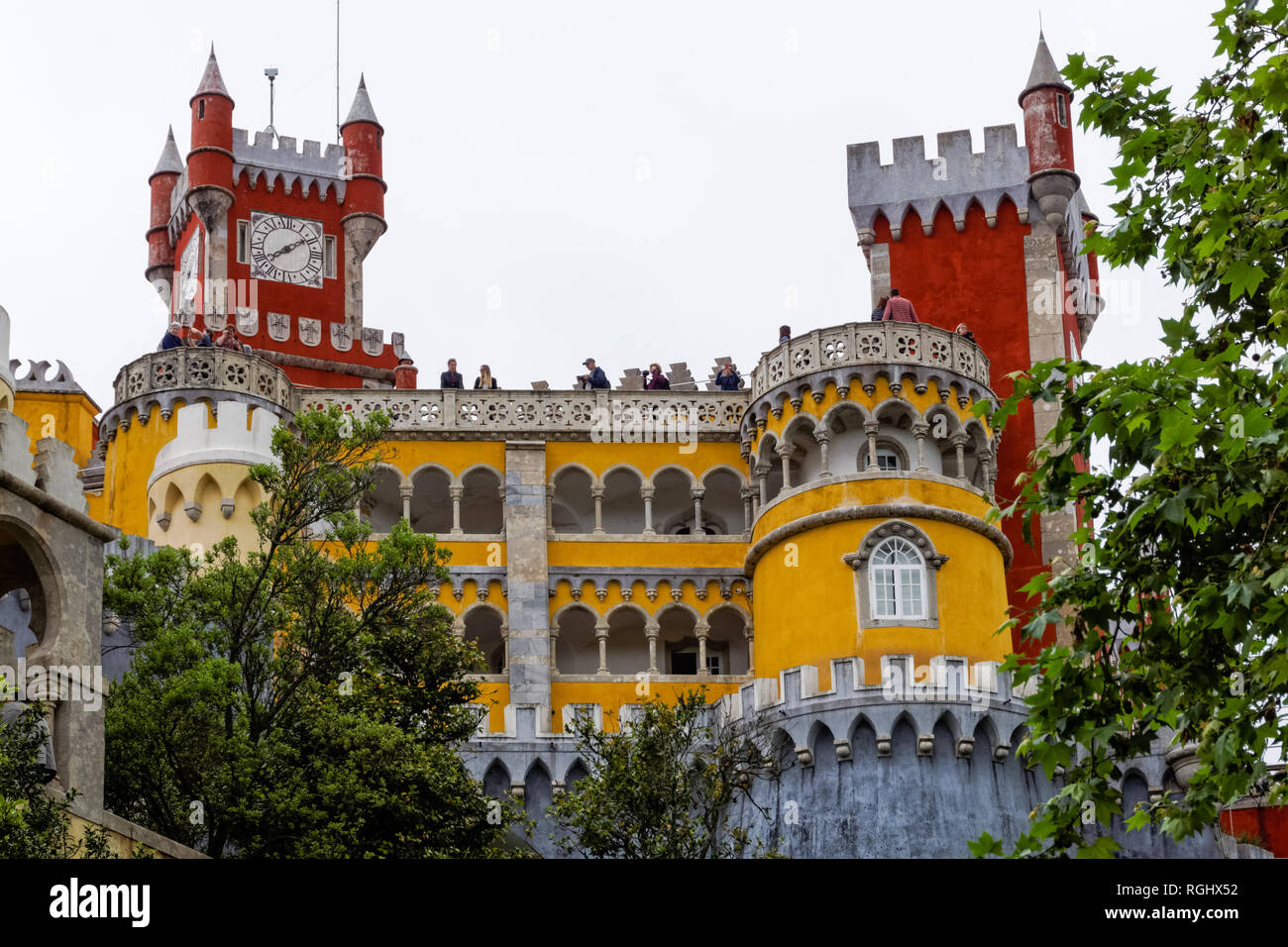 Le Palais National de Pena à Sintra, Portugal Banque D'Images