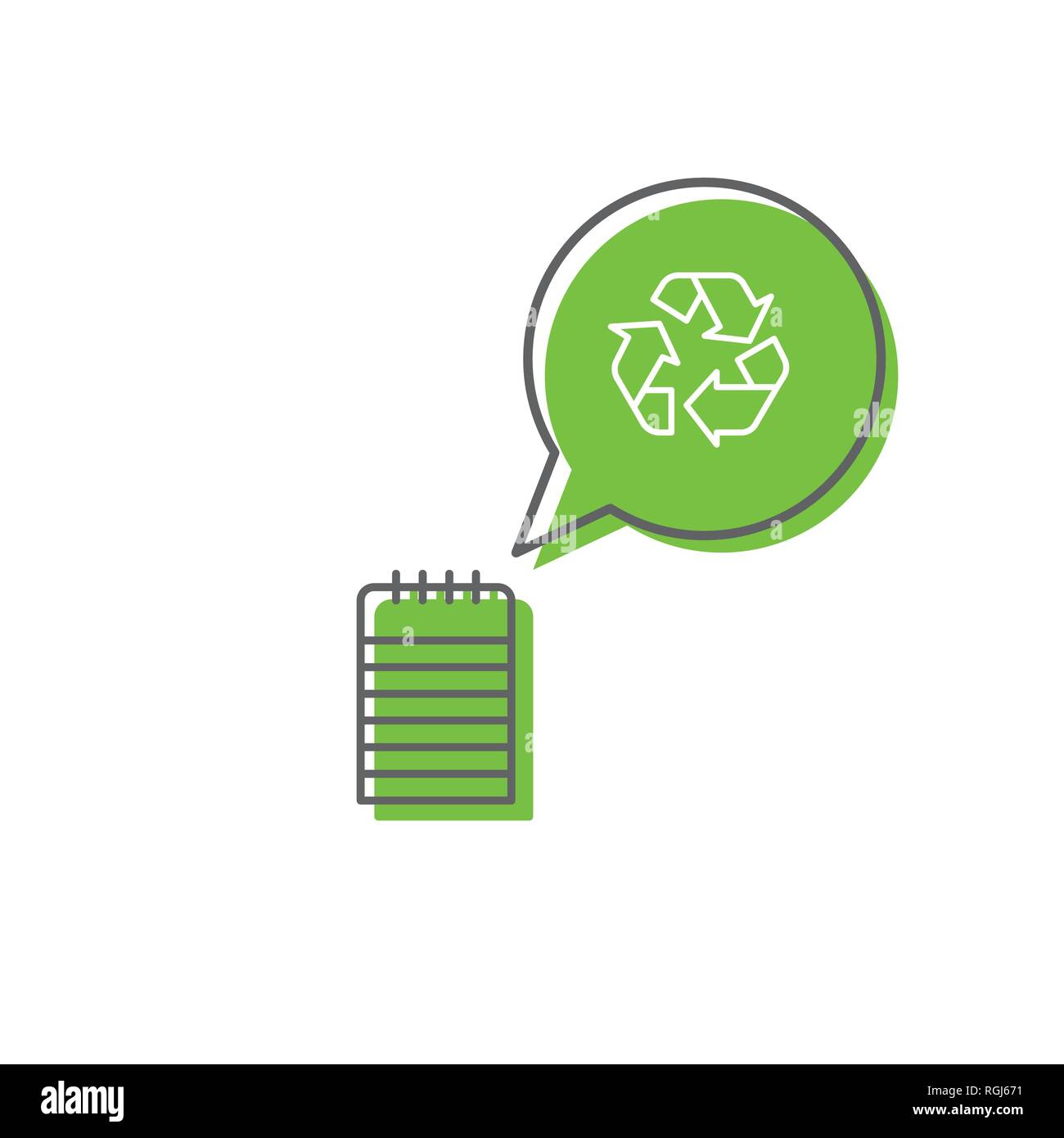 Concept Eco recyclage Illustration de Vecteur