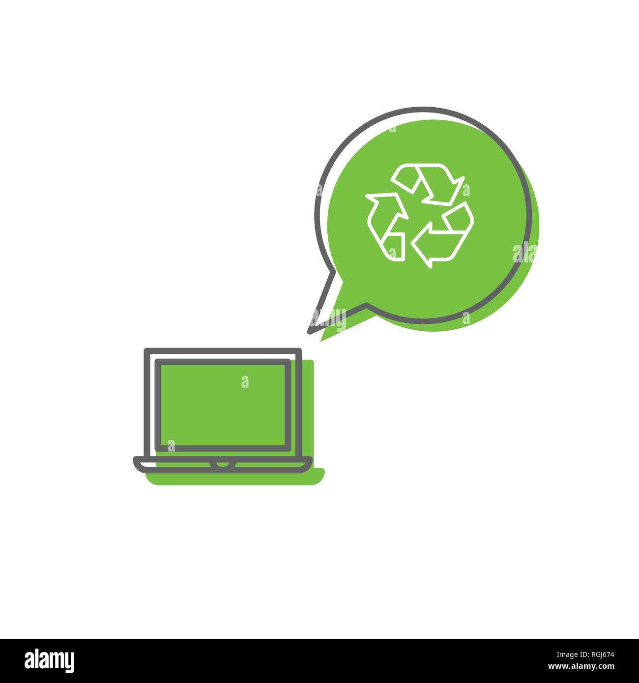 Concept Eco recyclage Illustration de Vecteur