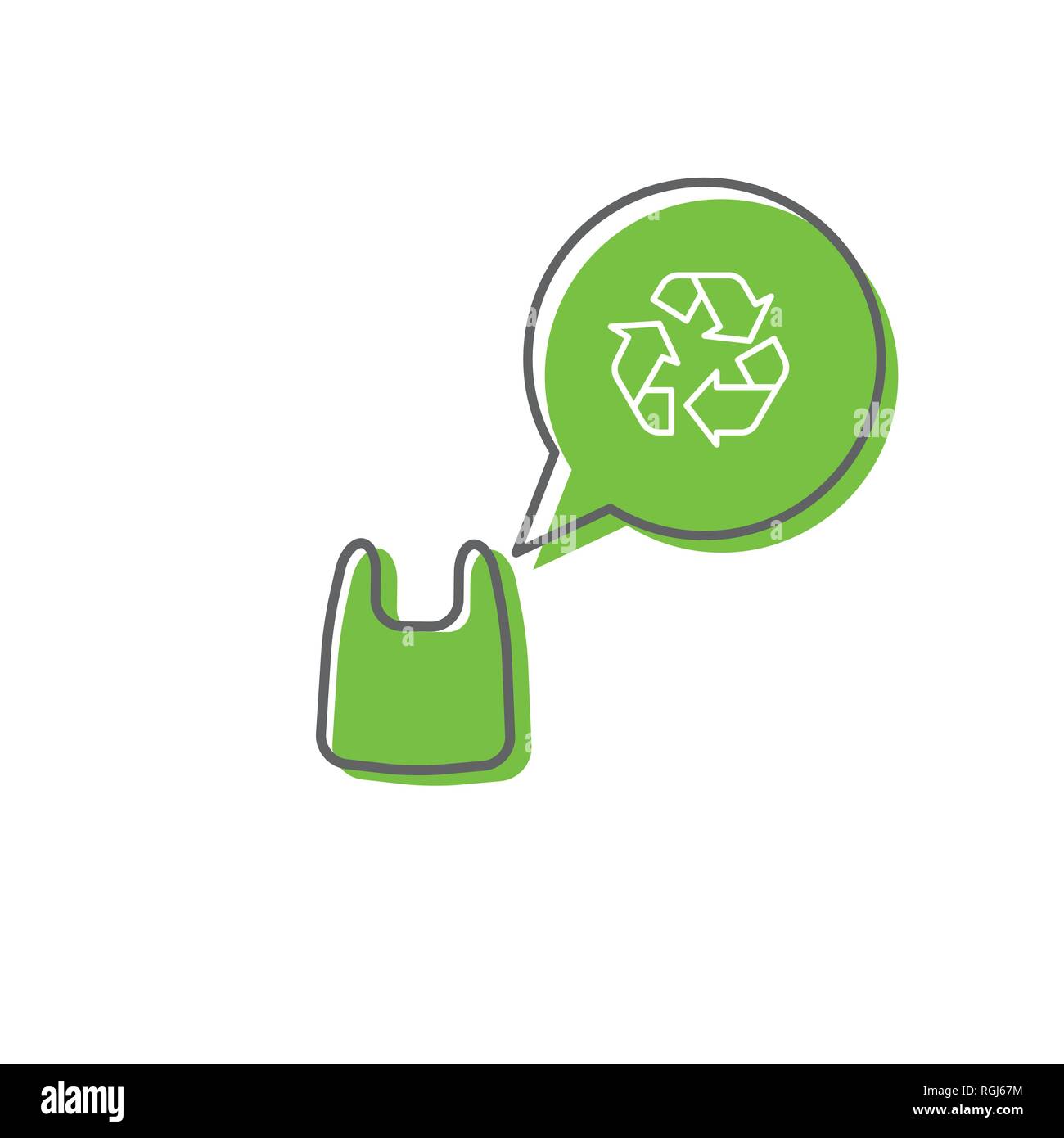 Concept Eco recyclage Illustration de Vecteur