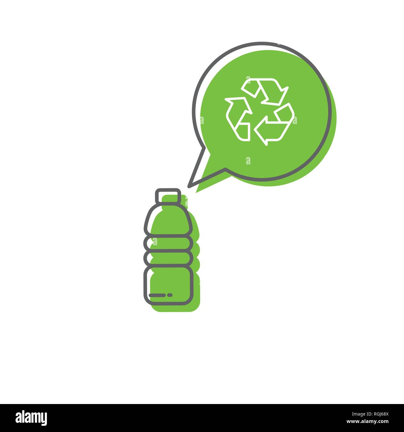 Concept Eco recyclage Illustration de Vecteur