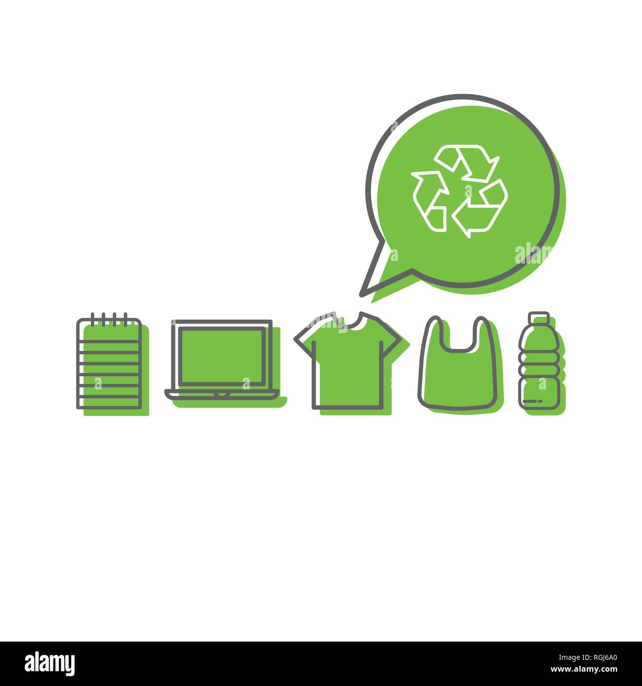 Concept Eco recyclage Illustration de Vecteur