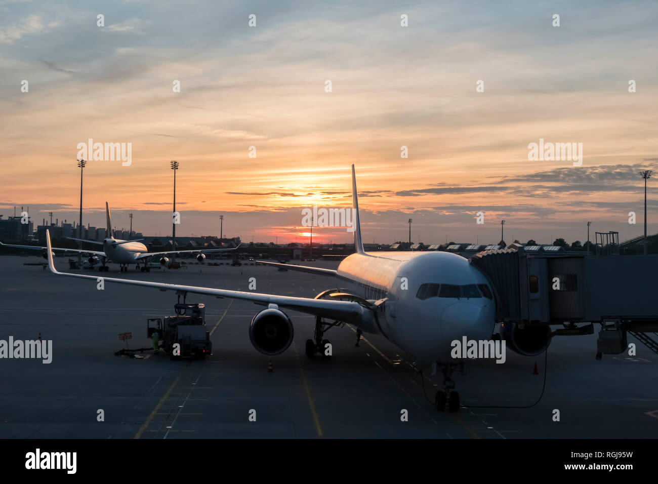 Germany, Bavaria, Munich, au coucher du soleil Banque D'Images