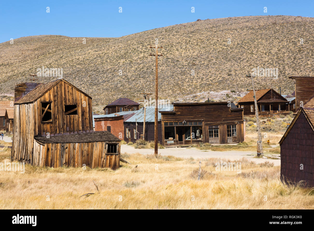 États-unis, Californie, la Sierra Nevada, Bodie State Historic Park, ville minière Banque D'Images