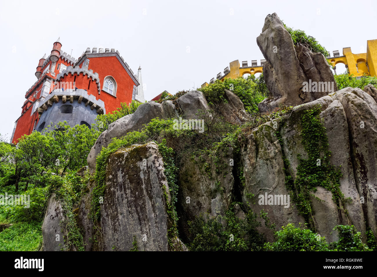 Le Palais National de Pena à Sintra, Portugal Banque D'Images