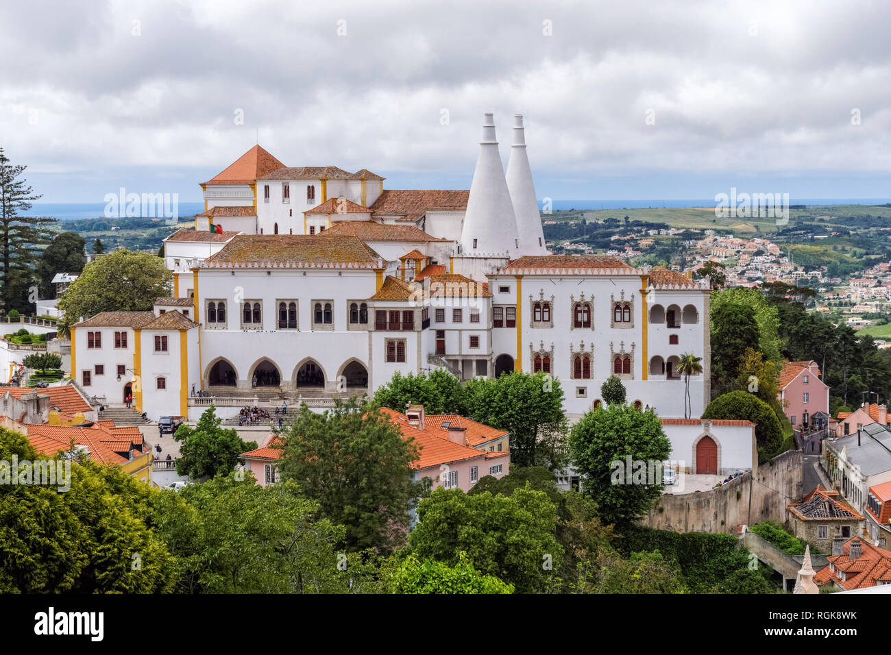 Le Palais National de Sintra, Portugal Banque D'Images