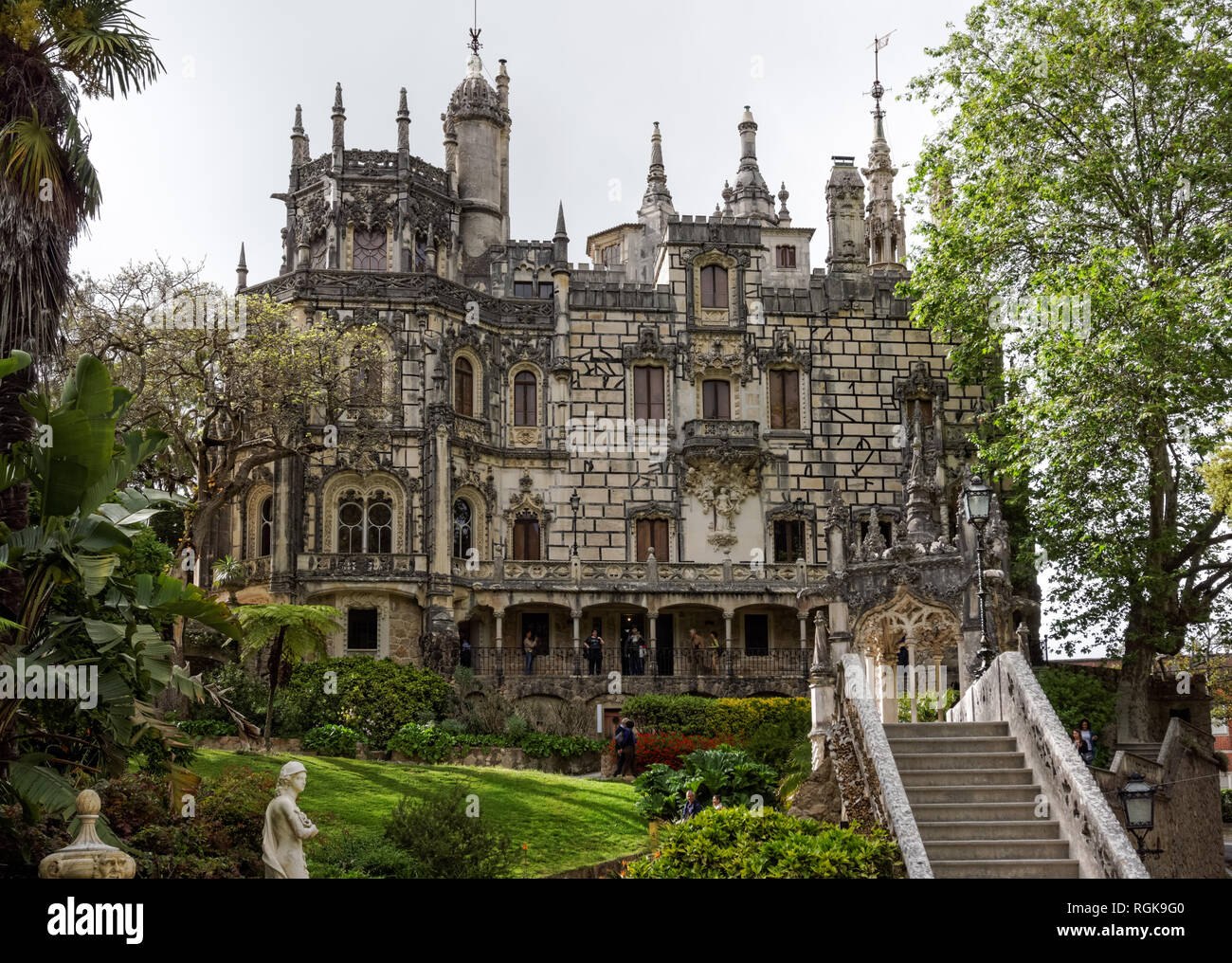 Quinta da Regaleira palace à Sintra, Portugal Banque D'Images