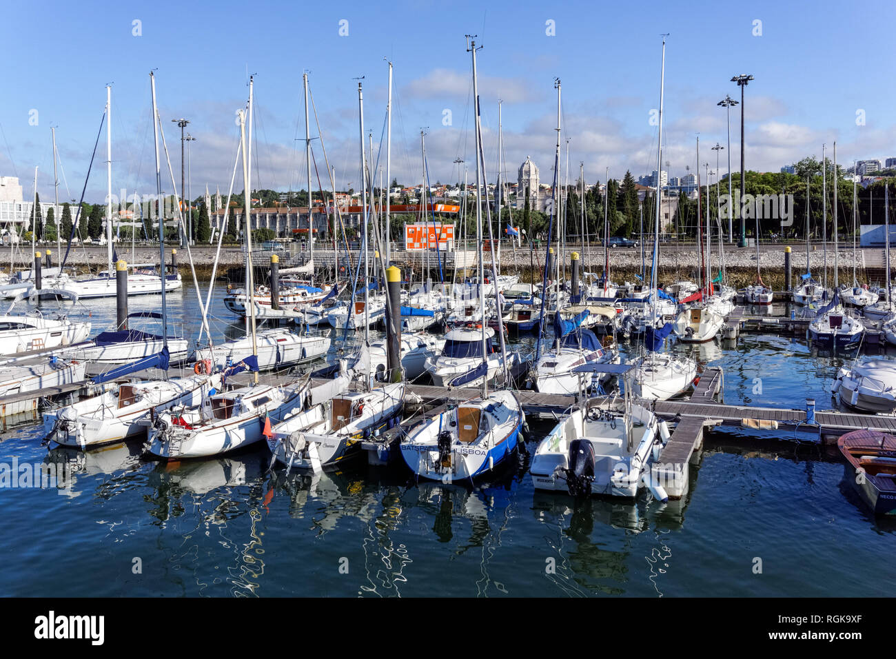 Marina Doca de Belem à Lisbonne, Portugal Banque D'Images