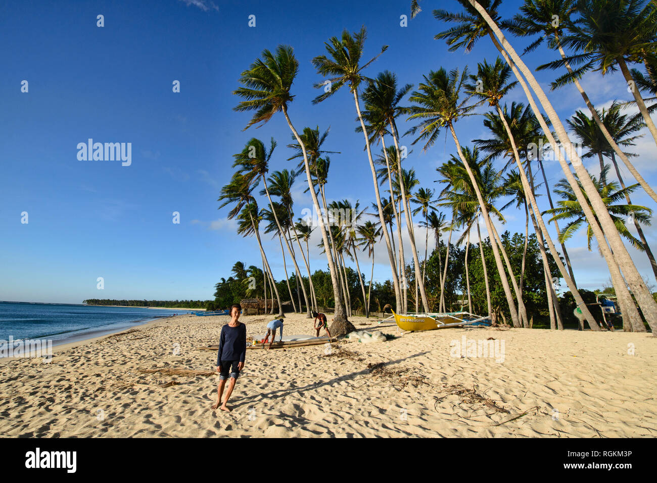 Belle plage, Pagudpud Saud, Ilocos Norte, Philippines Banque D'Images