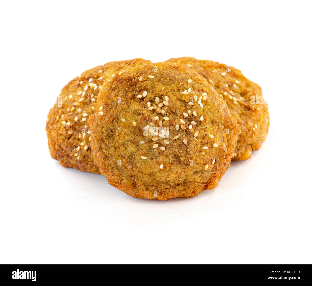 Boules de falafel isolé sur fond blanc Banque D'Images