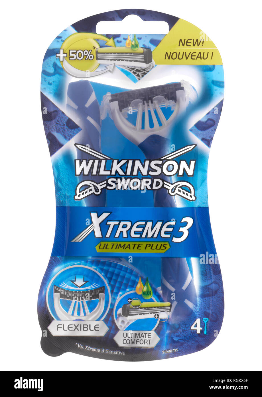 Sachet de Wilkinson Sword Xtreme 3 lames de rasoirs jetables Photo Stock -  Alamy