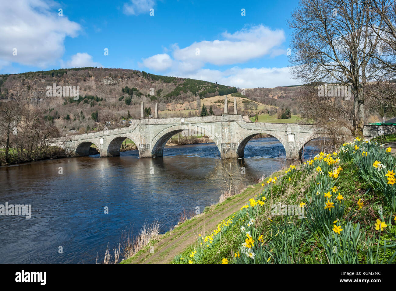 Wade's Pont sur rivière Tay sur B846 ville écossaise à Aberfeldy Perth & Kinross Scotland UK Banque D'Images