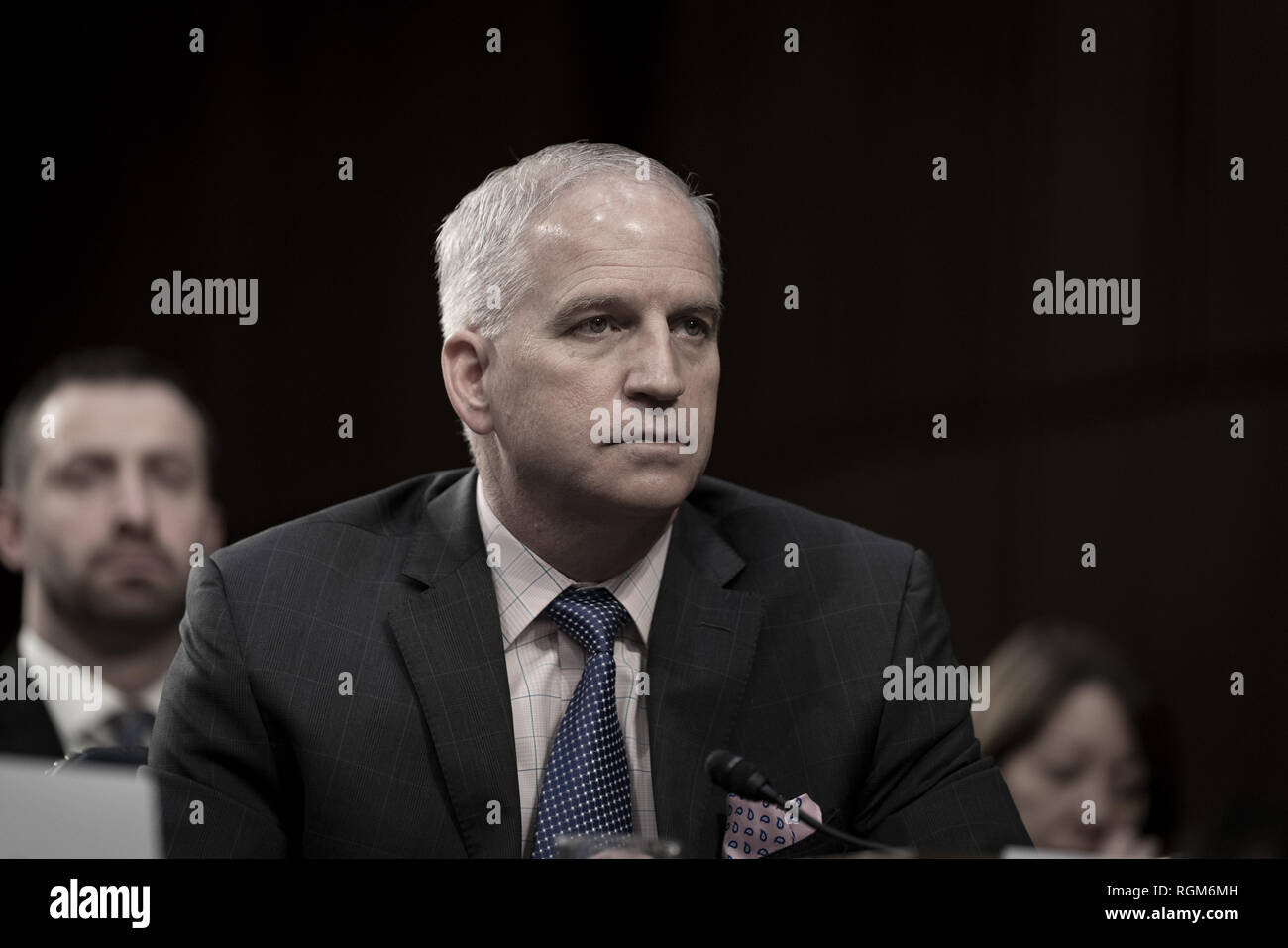 Washington, District de Columbia, Etats-Unis. 29 janvier, 2019. National Geospatial-Intelligence Agency réalisateur ROBERT CARDILLO témoigne à l'audience des renseignements du Sénat sur les menaces dans le monde en 2019 Credit : Douglas Christian/ZUMA/Alamy Fil Live News Banque D'Images