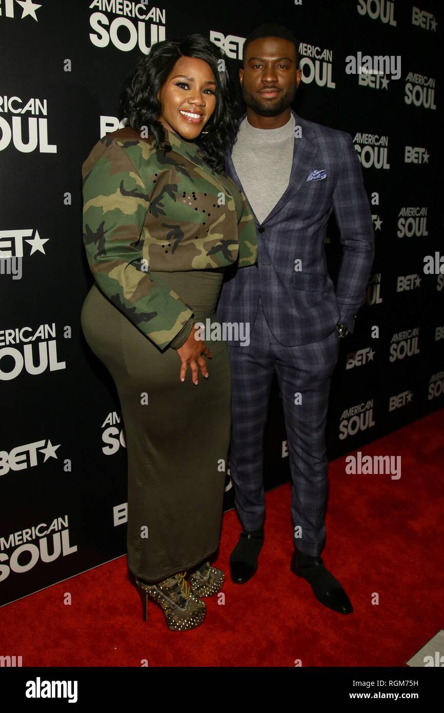 New York, NY, USA. 29 janvier, 2019. Kelly Price, Sinqua Walls aux arrivées pour AMERICAN SOUL Première le PARI, New World Stages, New York, NY Le 29 janvier, 2019. Crédit : Jason Mendez/Everett Collection/Alamy Live News Banque D'Images