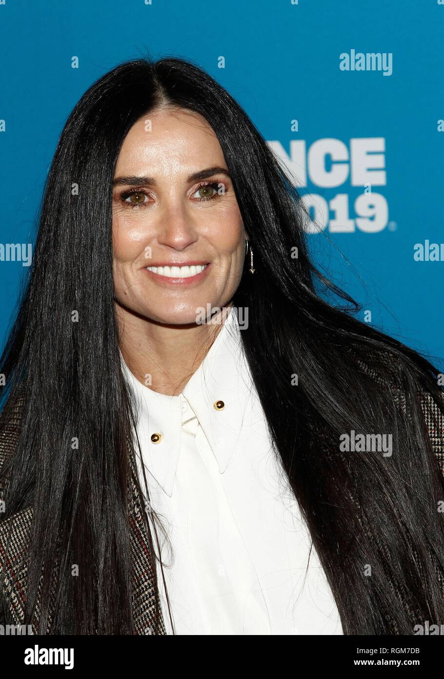 Park City, Utah, USA. 29 janvier, 2019. Demi Moore devant le hall des arrivées pour les animaux en première mondiale au Festival du Film de Sundance en 2019, le MARC Théâtre, Park City, UT 29 Janvier, 2019. Credit : JA/Everett Collection/Alamy Live News Banque D'Images