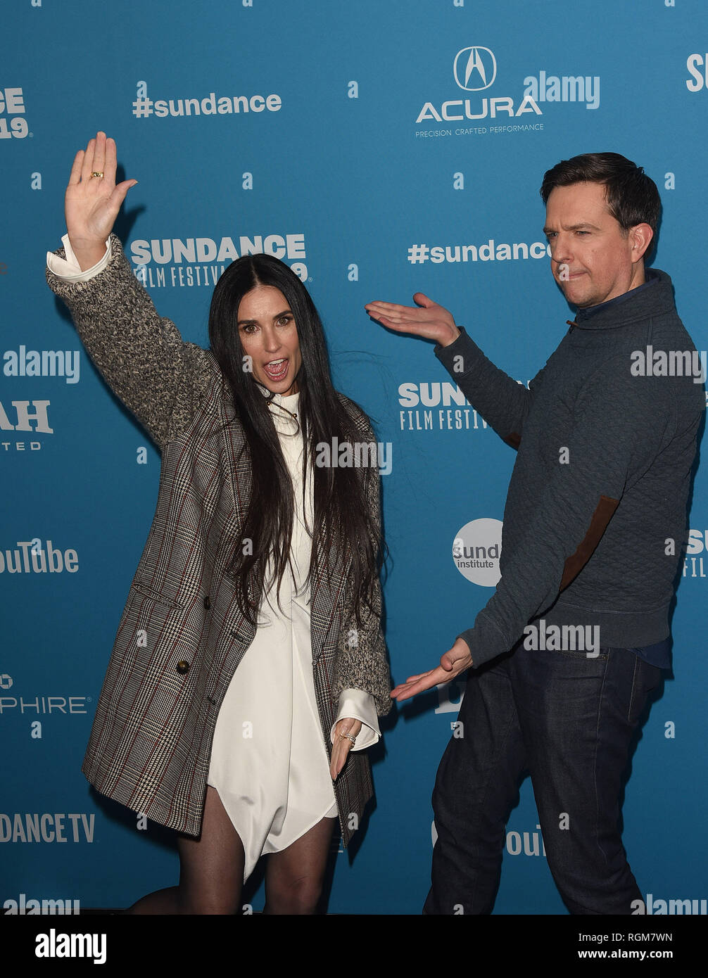 Park City, Utah, USA. 29 janvier, 2019. Demi Moore et Ed Helms assister à la "gestion d'animaux' Premiere pendant le Festival du Film de Sundance 2019 à Eccles Centre Theatre Le 29 janvier 2019 à Park City, Utah. Photo : imageSPACE/MediaPunch MediaPunch Crédit : Inc/Alamy Live News Banque D'Images