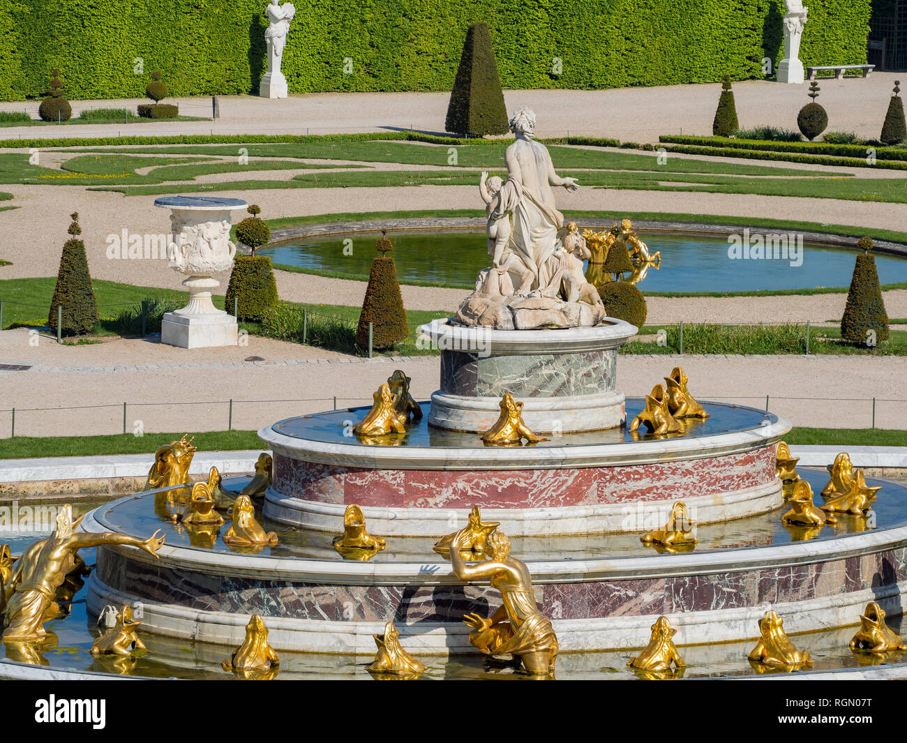 La belle fontaine Latona de lieu de Versailles à la France Banque D'Images