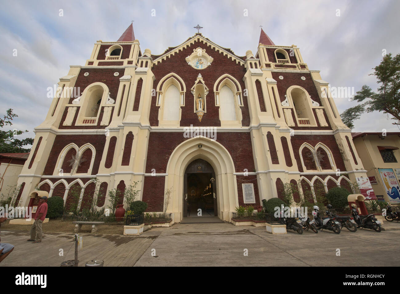L'église Saint Augustin, Vigan, Ilocos Sur, Philippines Banque D'Images