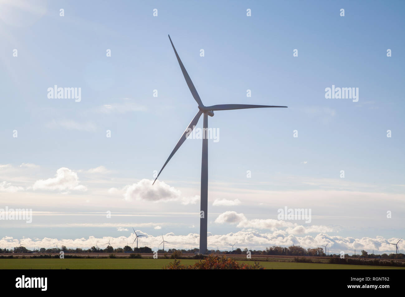 Éoliennes pour l'énergie renouvelable Windsor Ontario Canada Banque D'Images