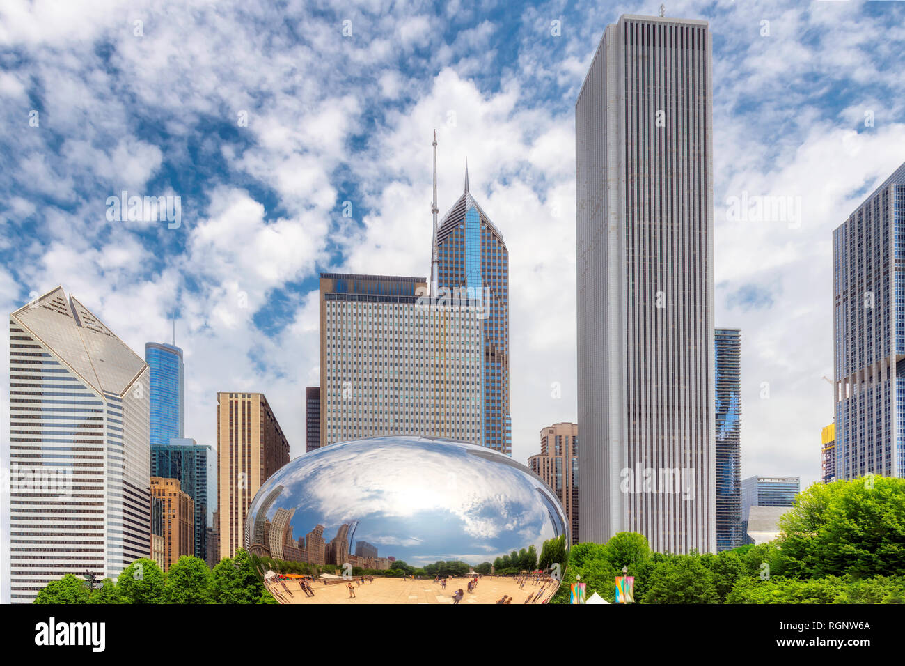 Chicago city skyline Banque D'Images