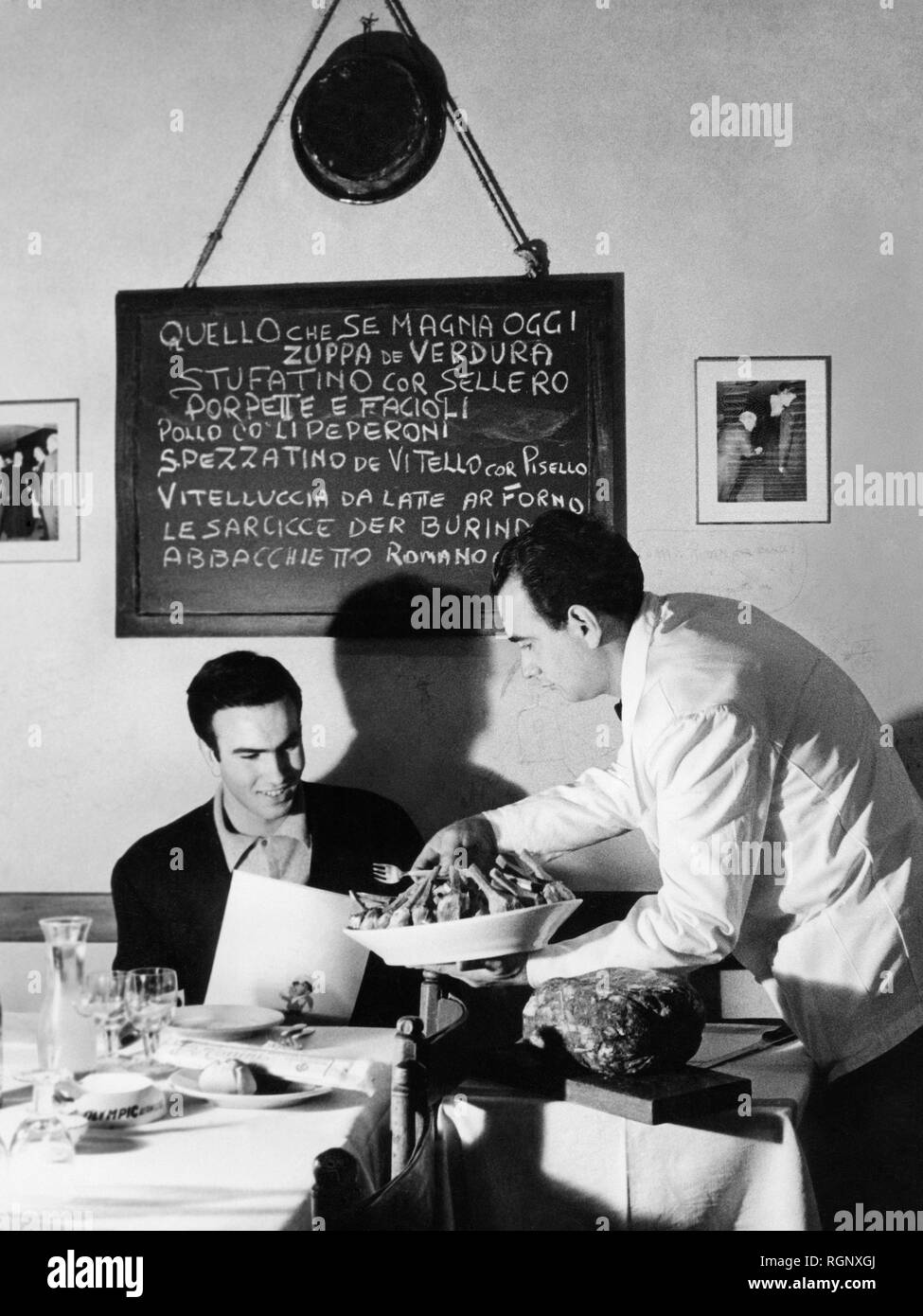 Restaurant, Rome, 1964 Banque D'Images