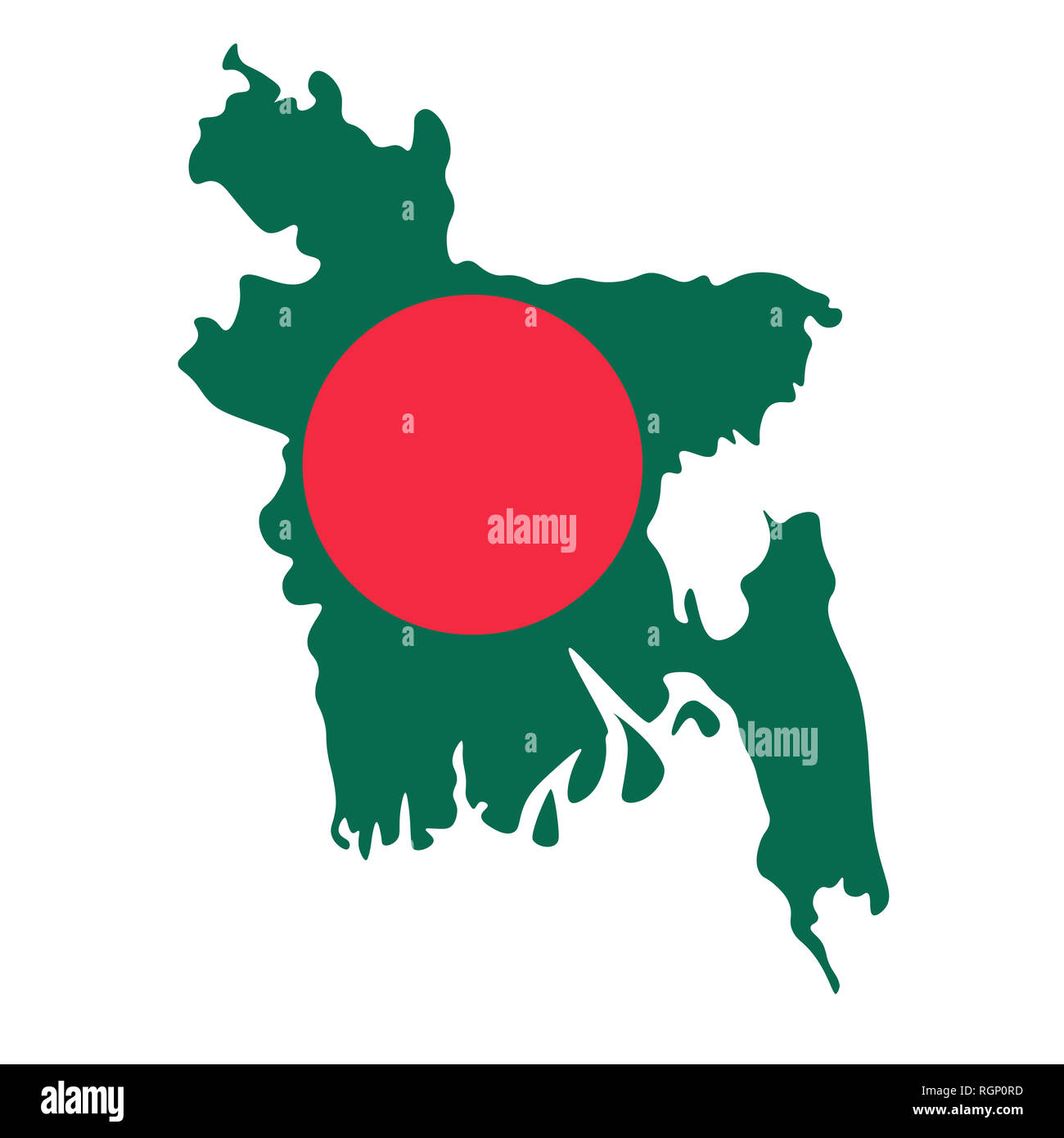 La carte du Bangladesh avec l'intérieur du pavillon. Le Bangladesh site illustration Banque D'Images