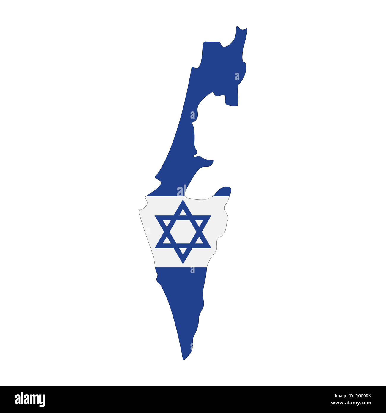 La carte d'Israël avec l'intérieur du pavillon. Israël site illustration Banque D'Images
