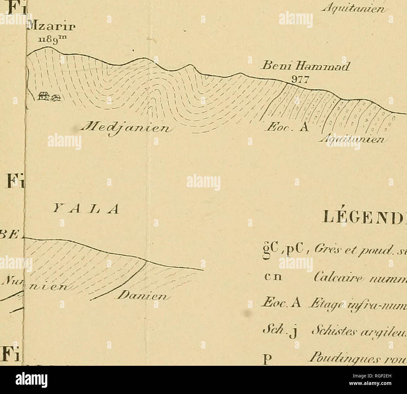 . Bulletin de la SociÃ©tÃ© gÃ©ologique de France. La géologie. MECHDALLA li/H'ttt/itcn) Heamnad / 977 Rem. Â # /-, DDOUR â€partie. JSst. LEGENDE gC , p( , 67â¢ eiptiud. -TÃumnu vtyirtt ./l. en calcaire. nztmmuZiti'ouÅ. Â"â ¢&amp ; ? Â ¢ j //(/c,y. vn /j/comme moyen / vr7//'ic//.v ms Ã'cfoetes¯sacÃ mÃ¢s :. Veuillez noter que ces images sont extraites de la page numérisée des images qui peuvent avoir été retouchées numériquement pour plus de lisibilité - coloration et l'aspect de ces illustrations ne peut pas parfaitement ressembler à l'œuvre originale.. La SociÃ©tÃ© gÃ©ologique de France. Paris : La SociÃ©tÃ© Banque D'Images