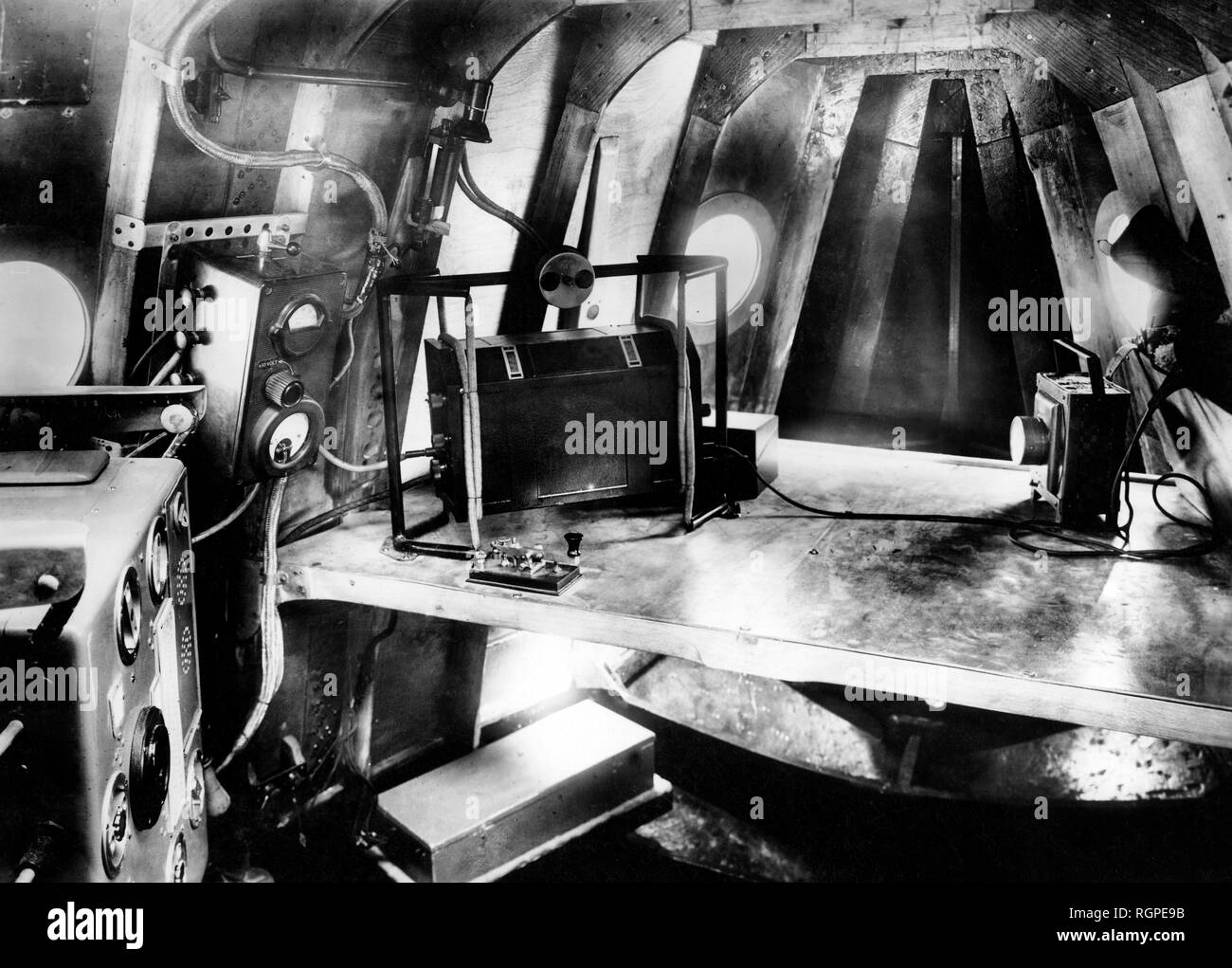 Radio de l'transatlaincic cabine avion, 1933 Banque D'Images