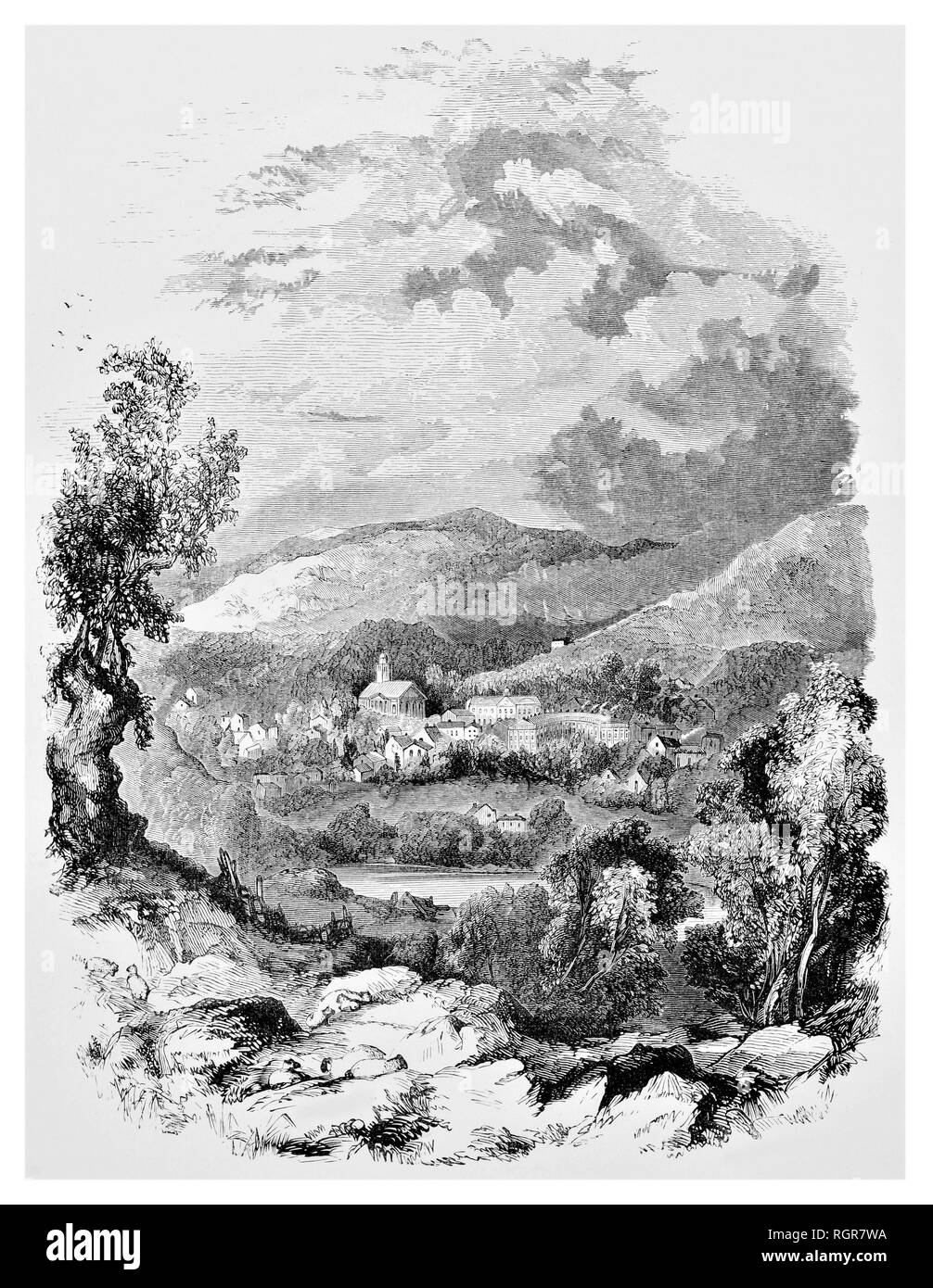 Une vue de la ville de Buxton Banque D'Images