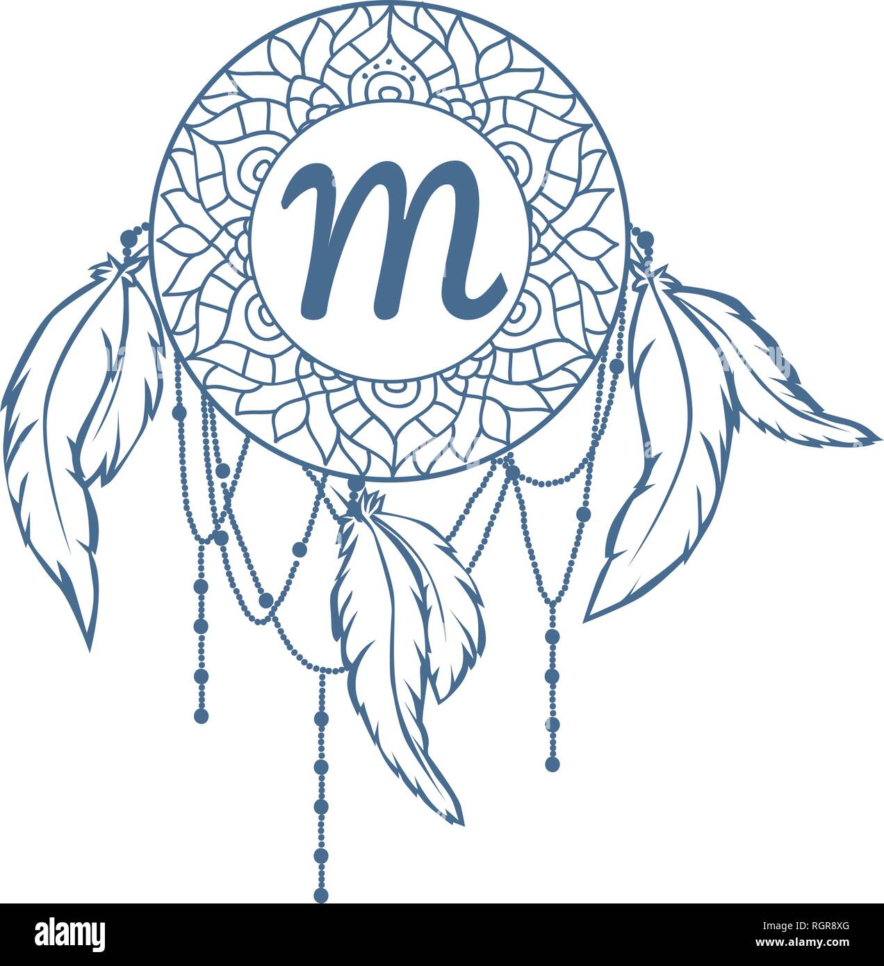 Dream Catcher, icône logo Illustration de Vecteur